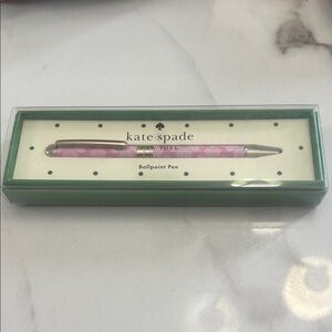 Kate Spade Pink and Silver Ballpoint Pen